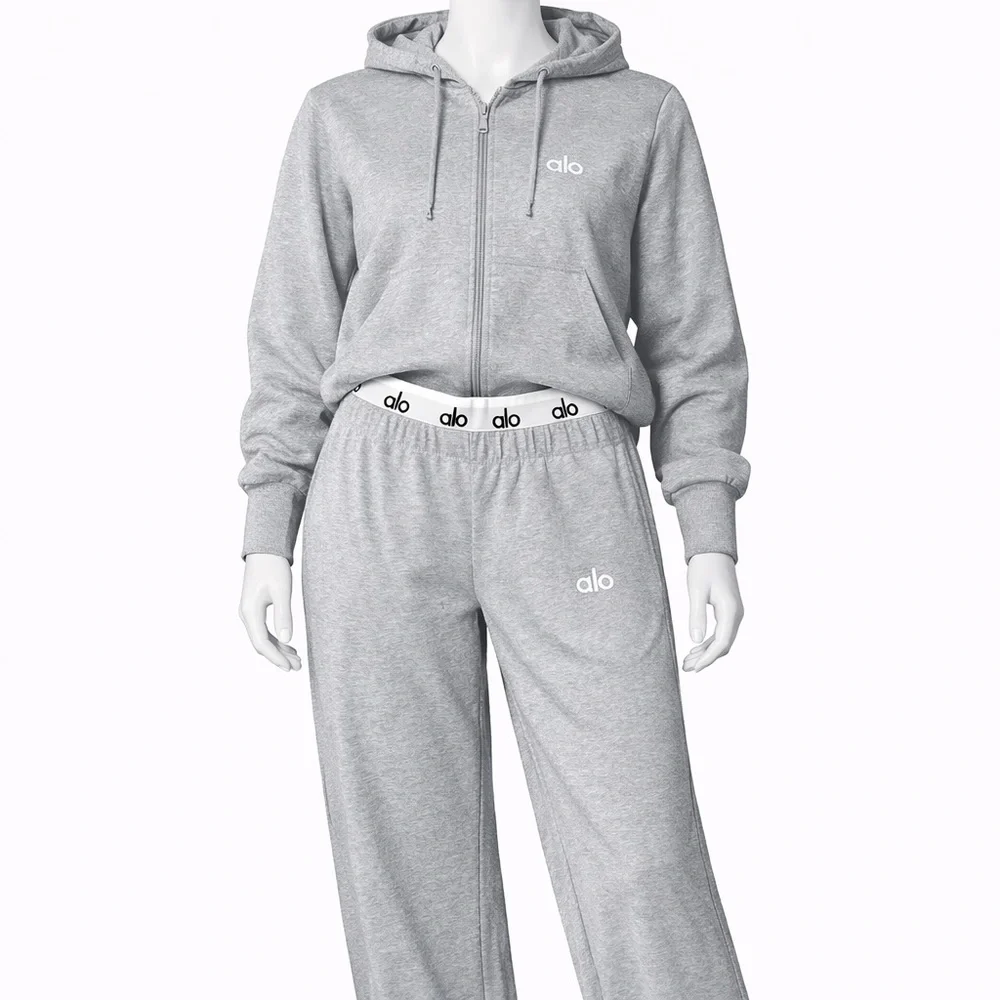 & Other Stories Gray Track Pants - Wide Leg Joggers - Picture 1 of 4